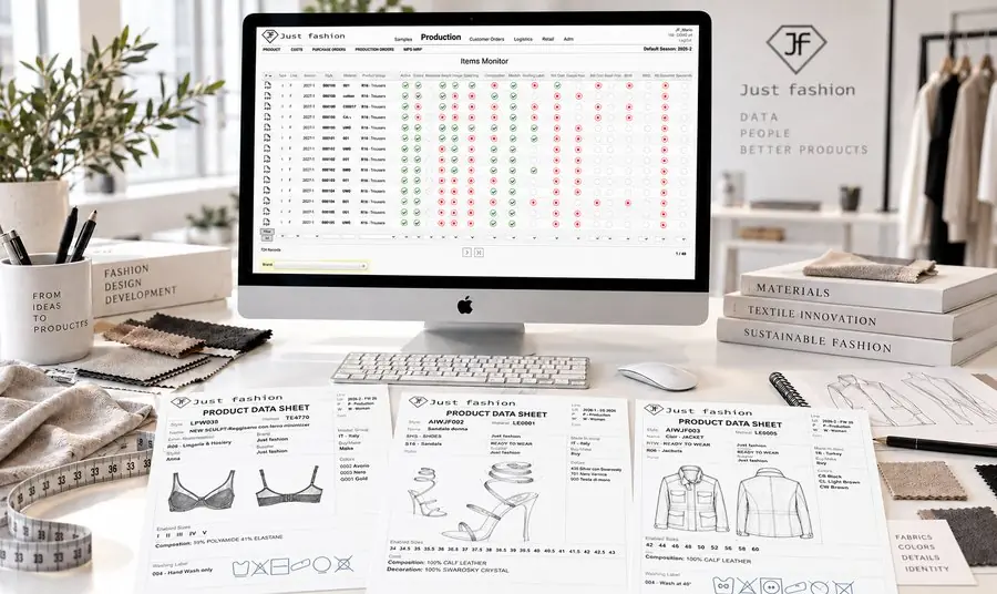 Just Fashion PDM - AI-Powered Technical Sheet and Visual Prototyping
