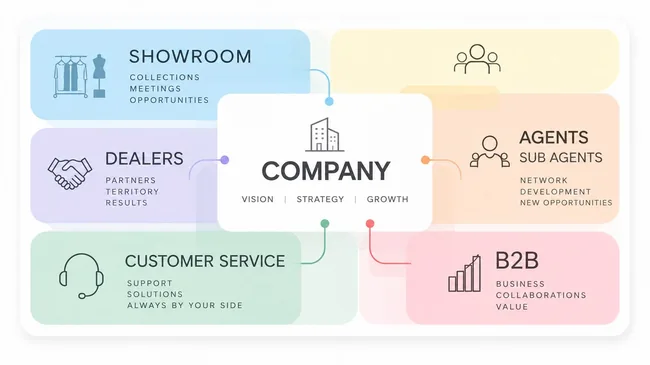 Agents and showroom network